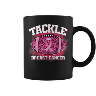 Tackle Breast Cancer Awareness Pink Football Ribbon Coffee Mug - Seseable