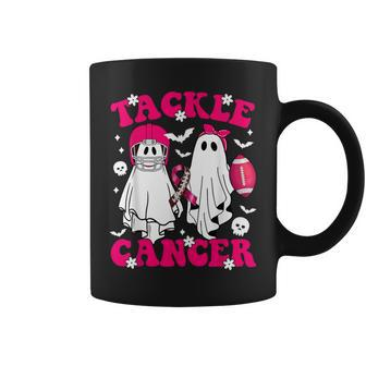Tackle Breast Cancer Football Ghost Pink Halloween Coffee Mug | Mazezy