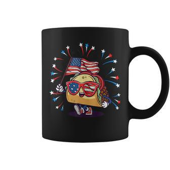Taco Sunglasses Usa Flag Funny 4Th Of July Usa Funny Gifts Coffee Mug | Mazezy