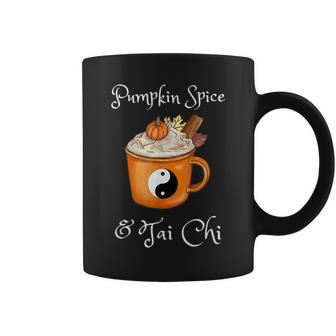 Tai Chi And Pumpkin Spice Fall Autumn Halloween Meditation Meditation Coffee Mug | Mazezy