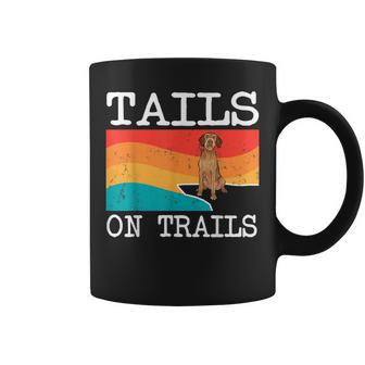 Tails On Trails Wirehaired Vizsla Dog Hiking Coffee Mug | Mazezy