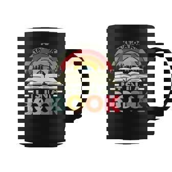 Take A Look Its In A Book Reading Vintage Retro Rainbow Coffee Mug | Mazezy