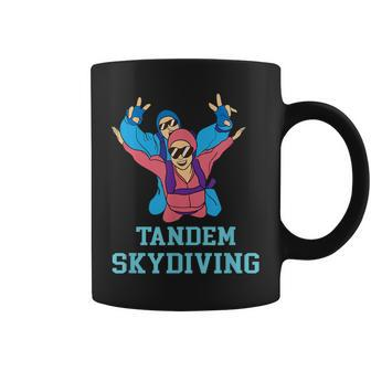 Tandem Skydiving Duo Parachuting Formation Idea Coffee Mug | Mazezy