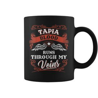 Tapia Blood Runs Through My Veins Family Christmas Coffee Mug - Seseable