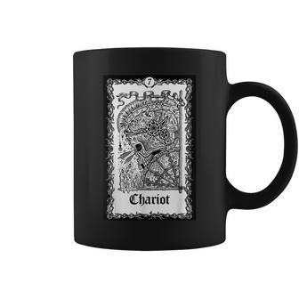 Tarot Card The Chariot Skull Goth Punk Magic Occult Tarot Coffee Mug | Mazezy