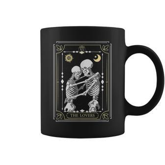 Tarot Cards The Lovers Witchy Vintage Halloween Themed Tarot Funny Gifts Coffee Mug | Mazezy