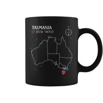 Tasmania Australian Flag Been There Check Off Map Tasmanian Coffee Mug | Mazezy