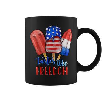 Tasted Like Freedom Ice Creams 4Th Of July Patriotic Retro Patriotic Funny Gifts Coffee Mug | Mazezy