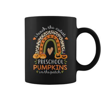 I Teach The Cutest Preschool Pumpkins Halloween Teacher Fall Halloween For Teacher Coffee Mug | Mazezy
