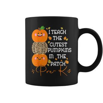 I Teach The Cutest Pumpkins In Patch Pre K Halloween Teacher Coffee Mug - Monsterry UK