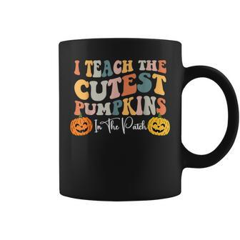 I Teach The Cutest Pumpkins In The Patch Teacher Fall Coffee Mug - Seseable