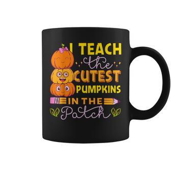 I Teach The Cutest Pumpkins In The Patch Teacher Halloween Coffee Mug - Monsterry