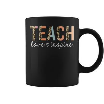 Teach Love Inspire Back To School Men Women Teacher Coffee Mug | Mazezy