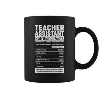 Teacher Assistant Nutritional Fact Teacher Elementary School  Coffee Mug