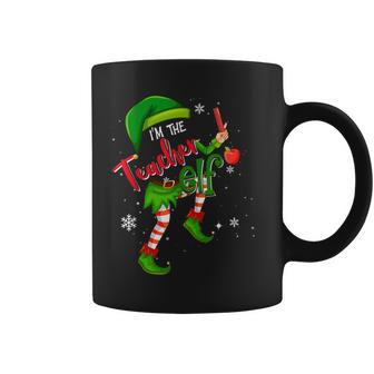 Teacher Elf Matching Family Group Christmas Party Pajama Coffee Mug - Monsterry CA