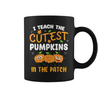 Teacher Halloween Pre-K Teacher Kindergarten Cutest Pumpkins Coffee Mug - Monsterry DE
