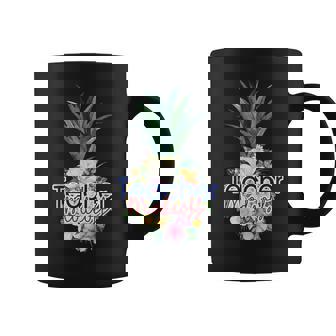 Teacher Mode Off Pineapple Flower Women Aloha Hawaii Coffee Mug - Thegiftio