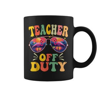 Teacher Off Duty Last Day Of School Flamingo Hello Summer Coffee Mug | Mazezy