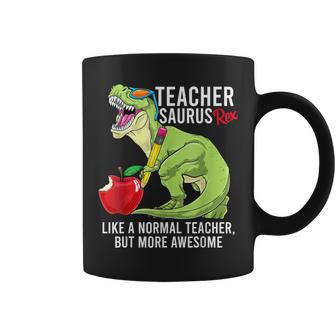 Teacher Saurus Rex Like A Normal Teacher But More Awesome Coffee Mug - Thegiftio UK