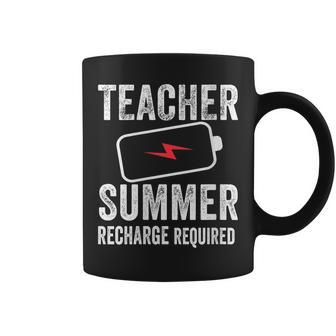 Teacher Summer Recharge Required Vintage Last Day Of School Coffee Mug | Mazezy