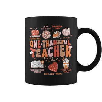 Teacher Thanksgiving One Thankful Teacher Fall Coffee Mug - Seseable