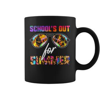 Teacher Vacation Leopard Tie Dye Schools Out For Summer Coffee Mug | Mazezy CA
