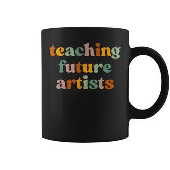 Teaching Future Artists Retro Teacher Students Coffee Mug - Monsterry