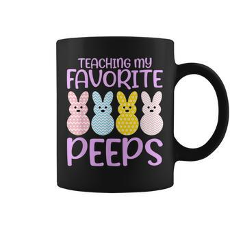 Teaching My Favorite Peeps Funny Teacher Easter Day Gift Gifts For Teacher Funny Gifts Coffee Mug | Mazezy