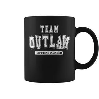 Team Outlaw Lifetime Member Family Last Name Coffee Mug | Mazezy