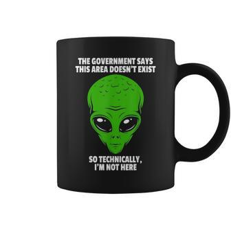 Technically Im Not Here Funny Alien Alien Funny Gifts Coffee Mug | Mazezy