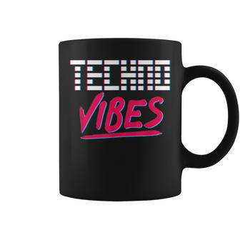 Techno Vibes Rave Gabber Dj Edm Clubbing Raver Coffee Mug | Mazezy