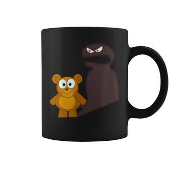 Teddy Bear Scary Shadow Coffee Mug | Mazezy