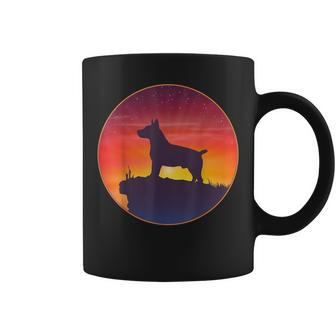 Teddy Roosevelt Terrier Dog Sunset Coffee Mug | Mazezy