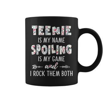Teenie Grandma Gift Nie Is My Name Spoiling Is My Game Coffee Mug - Seseable