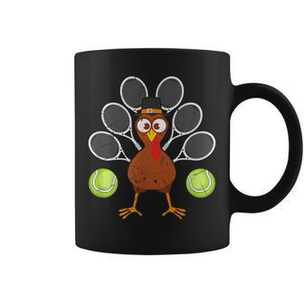 Tennis Racket Turkey Thanksgiving Coffee Mug - Seseable