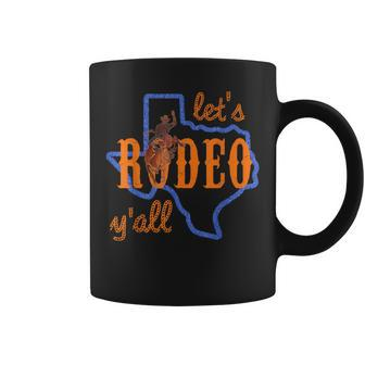 Texan Cowboy Cowgirl Let's Rodeo Y'all Cute Hlsr Coffee Mug | Mazezy