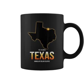 Texas America State Annular Solar Eclipse 2023 Astronomy Coffee Mug - Seseable