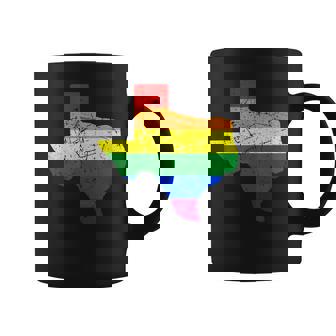Texas Lgbt Rainbow Flag State Houston Gay Pride Texas Coffee Mug | Mazezy