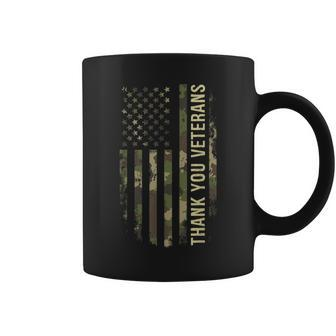 Thank You Veterans Camouflage American Flag Coffee Mug - Thegiftio