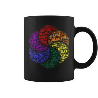 Thank You In 14 Different Languages Cool Thanksgiving Coffee Mug | Mazezy