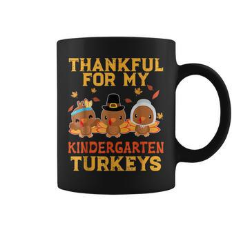 Thankful For My Kindergarten Turkeys Thanksgiving Teacher Coffee Mug | Mazezy UK