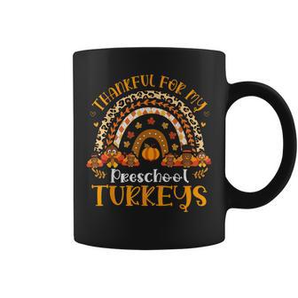 Thankful For My Preschool Turkeys Thanksgiving Teacher Coffee Mug - Thegiftio UK