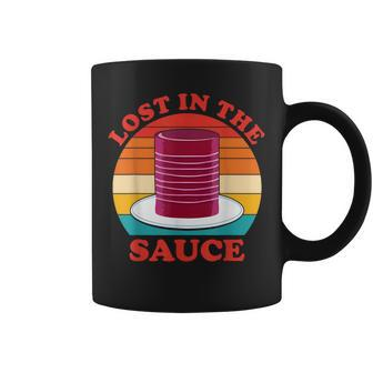 Thanksgiving Cranberry Sauce Lost In The Sauce Vintage Coffee Mug - Thegiftio UK