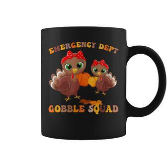 Thanksgiving Emergency Department Er Nurse Gooble Squad Rn Coffee Mug - Seseable