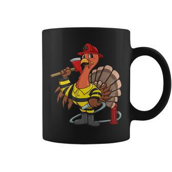 Thanksgiving Firefighter Turkey - Proud Fireman Gift Coffee Mug | Mazezy CA