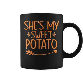 Thanksgiving Matching Couples Outfit Sweet Potato Yes I Yam Coffee Mug - Seseable