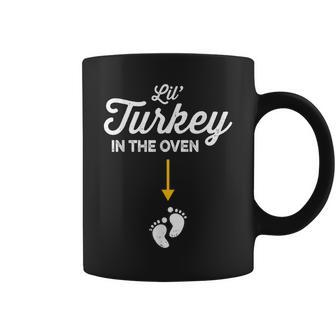Thanksgiving Pregnancy New Mom Lil Turkey In The Oven Coffee Mug | Mazezy AU