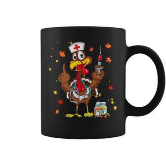 Thanksgiving Scrub Tops Turkey Nurse Holiday Nursing Coffee Mug - Seseable