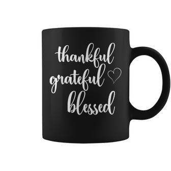 Thanksgiving Thankful Grateful Blessed Thankful Coffee Mug - Thegiftio UK