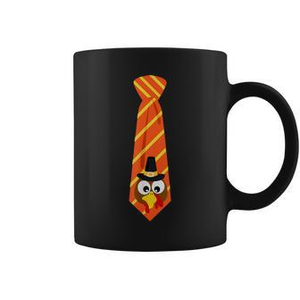 Thanksgiving Tie With Turkey For Family Dinner Coffee Mug | Mazezy